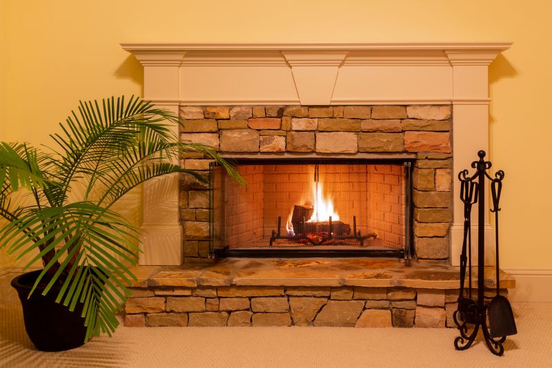 Elegant Stone Fireplace